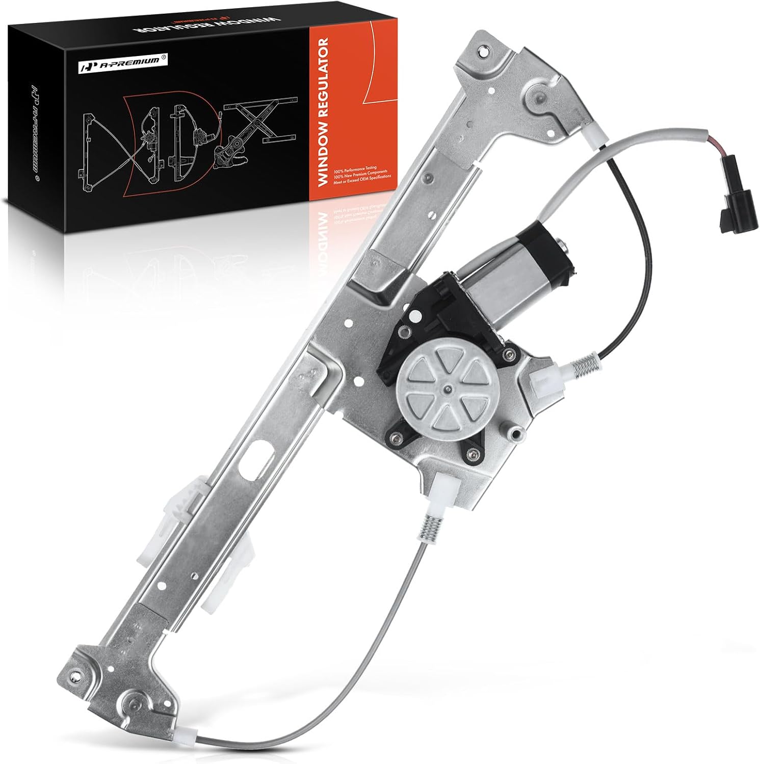 A-Premium Rear Right Power Window Regulator with Motor Compatible with Buick Lacrosse 2005-2009 Allure 2008-2009 Rear Passenger Side, Sedan Only