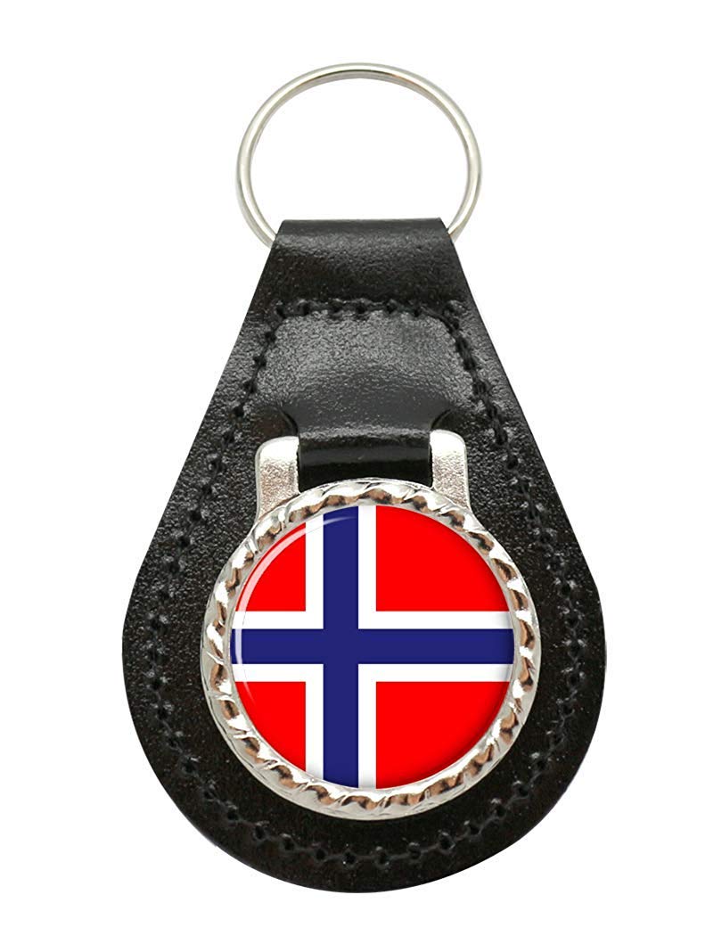 Giftshop UK Norway Leather Key Fob