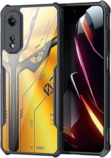 جراب موبايل صلب مضاد للسقوط وبأربع زوايا مزودة بوسائد هوائية ومضاد للصدمات والاهتراء وبتصميم بسيط متوفق مع زد تي اي نوبيا نيو 2 شبكة الجيل الخامس 5G، أسود