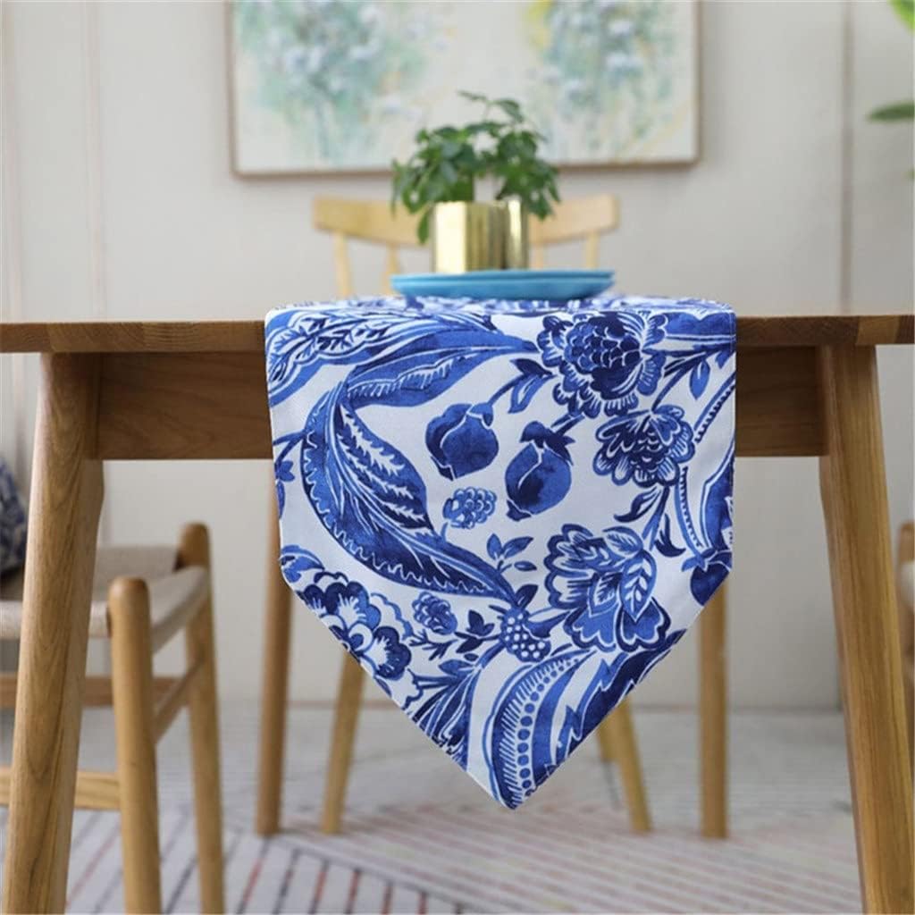 Chinese Flowers Table Runner Decoracion Cotton Linen Table for Party(30x220cm)