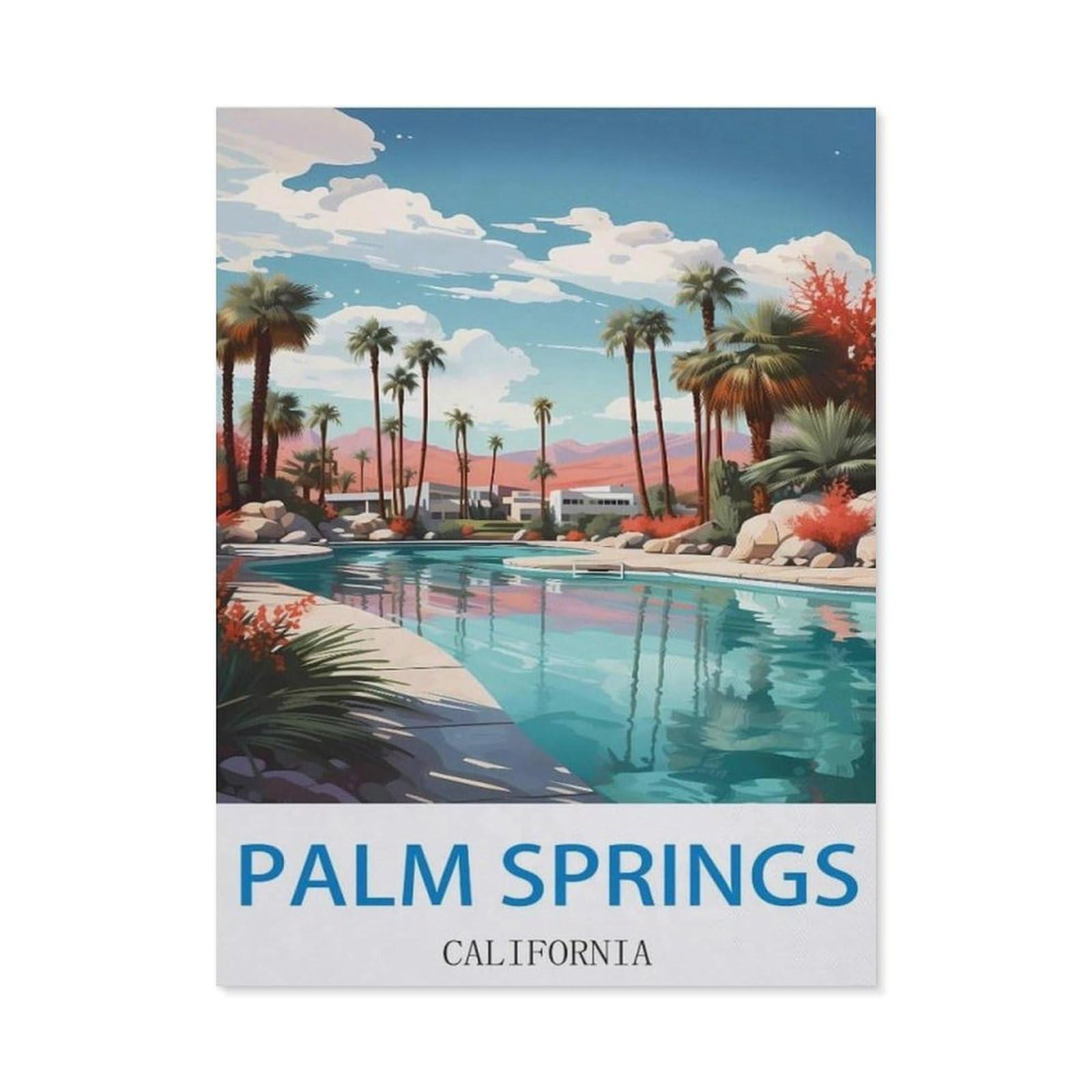 BEAYODKP 5D Diamond Painting Kits，Palm Springs California（30 x 40 cm）