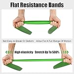 Bandes de résistance plate pour la thérapie physique et la rééducation, Pilates, 1.8 m Long-Tex Bandes de travail élastiques Latex Résistance pour les femmes et les hommes