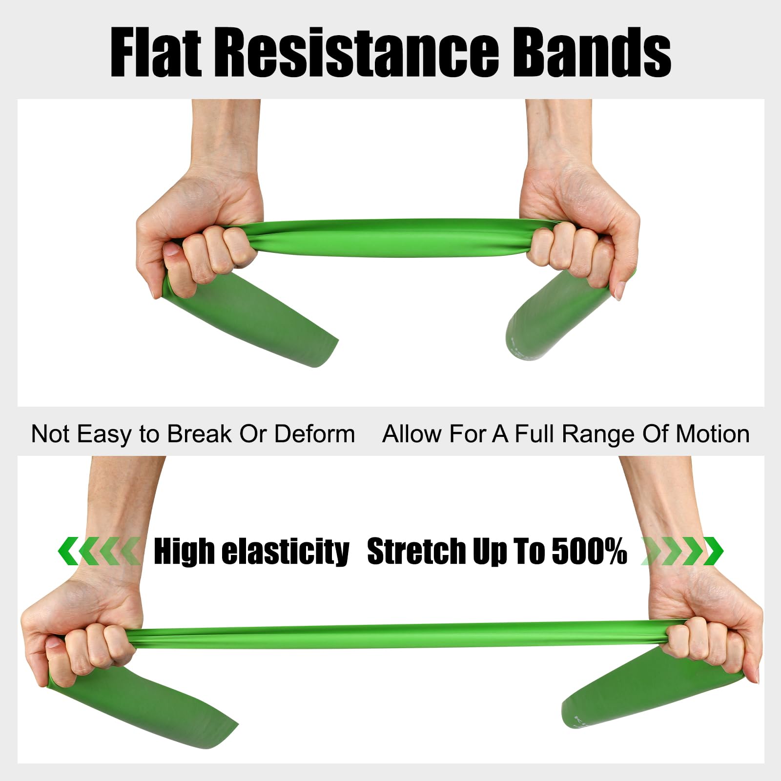 Latex Flat Resistance Bands for Physical Therapy and Rehab, Pilates, Yoga — Amazon image 2