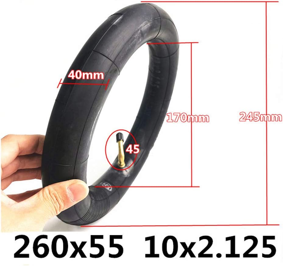 , 10 Inch Pneumatic Inner and Outer Tires, Non-slip and Wear-resistant, Suitable for Baby Cages/Scooters, 260X55,10X2.0 Optional