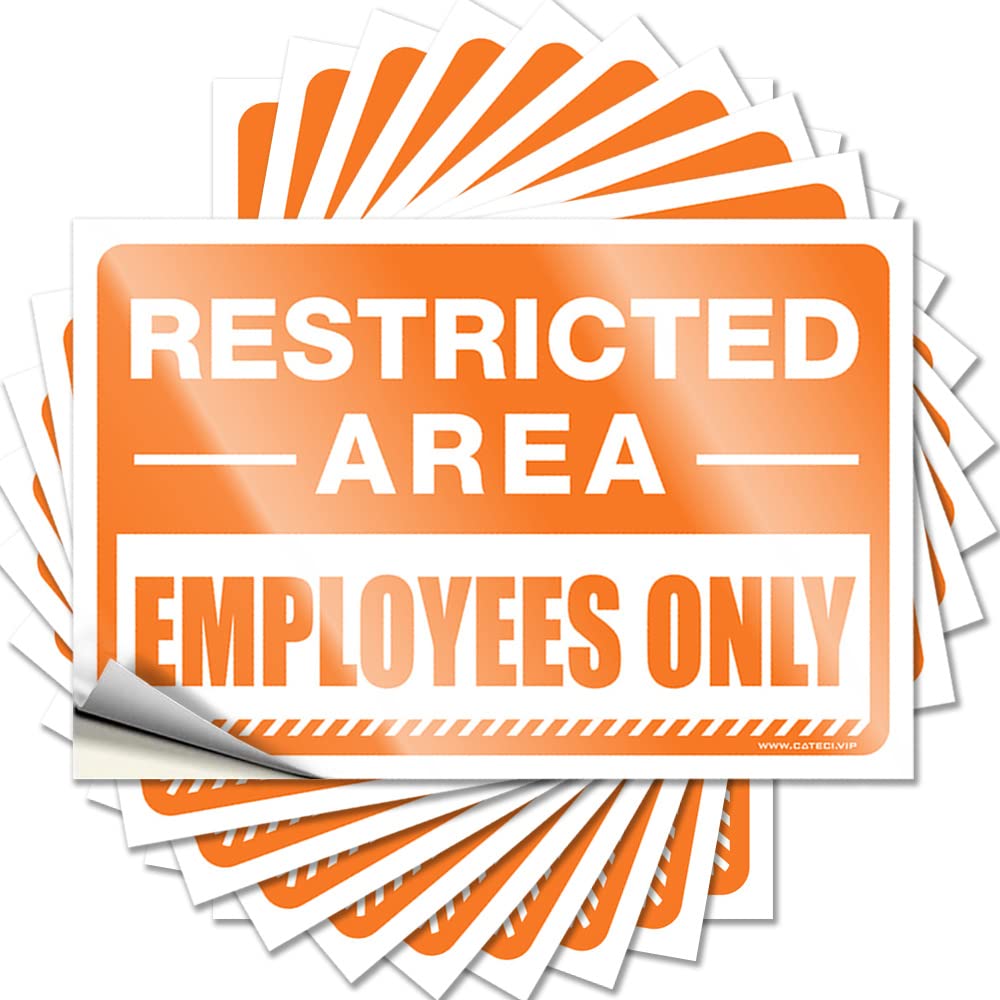 Bumper Sports Custom Stickers, Bumper Waterproof Restricted Area Sign Employees Only for Hydro Flask | Winter Vinyl Decals for Paw Holiday Gift(8X12CM)