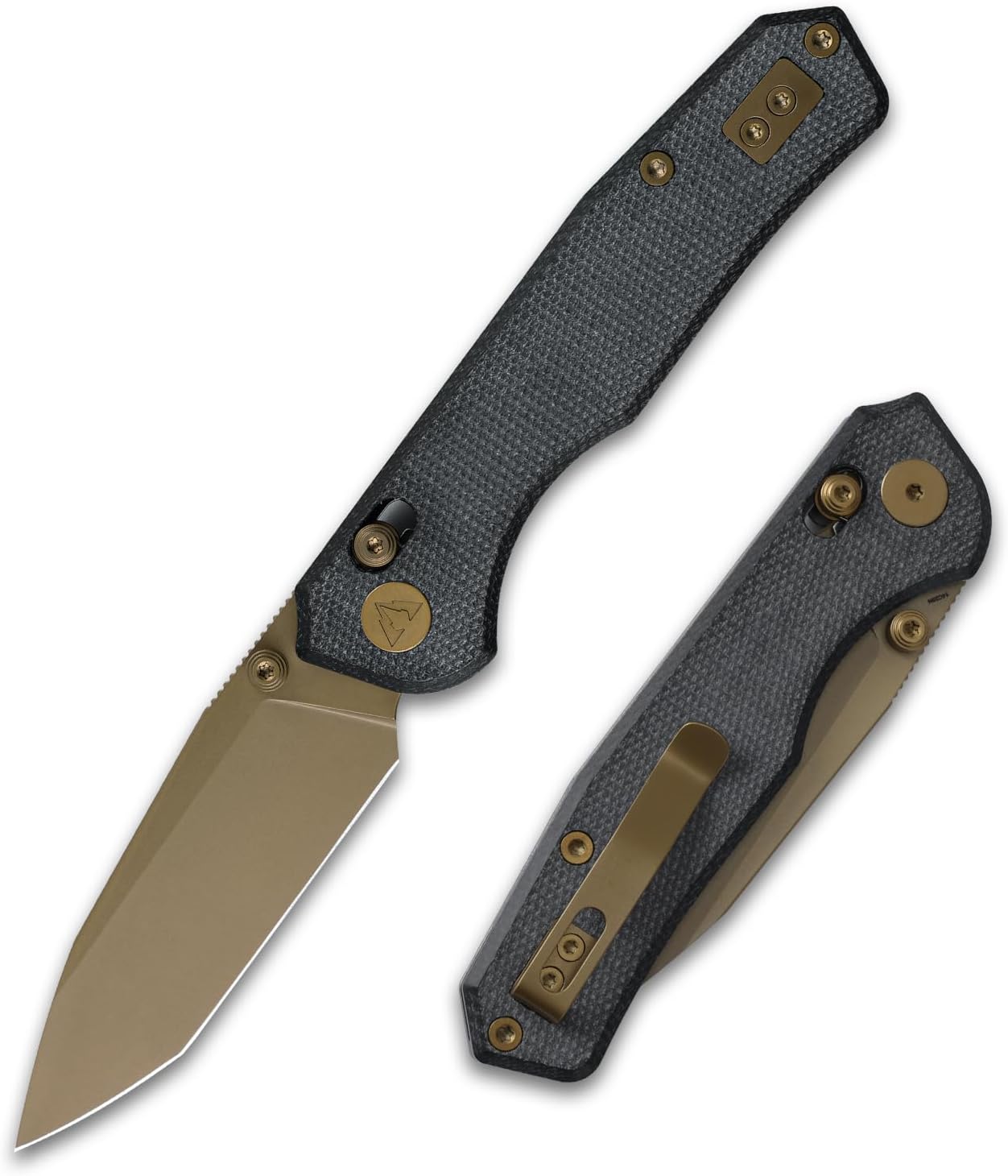 CMB Explorer V2 Micarta Handle 14C28N Tanto Blade Crossbar Lock Pocket Folding Knife Camping Hiking Outdoors EDC with Pocket Clip for Men Women CMB-22A