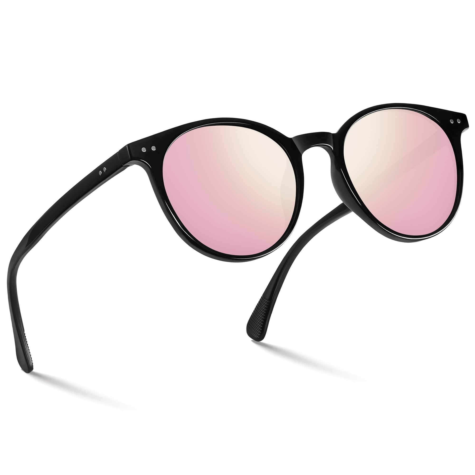 Wrimen Sonnenbrille-Damen-polarisiert-UV400 Schutz-Sunglasses-Woman-Retro-Runde-Klassisch-Sonnenbrillen-Fashion-Brille-Unisex