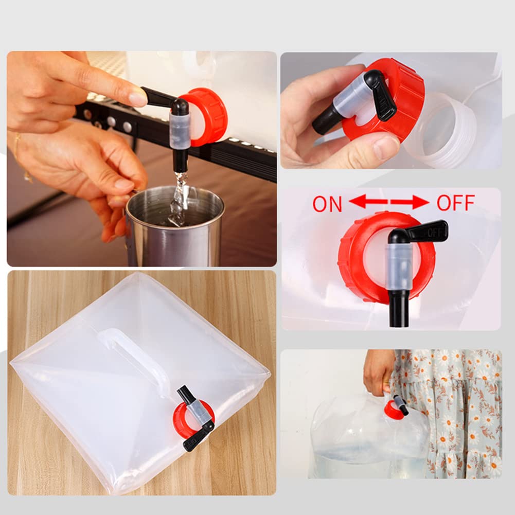Bidon Eau Avec Robinet 5-22L - Alimentaire, PC Résistant - Camping, Van, Extérieur - Ouverture Large 10cm