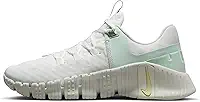 Free Metcon 5 Tênis de treino feminino premium (FJ1548-100, branco Summit/vidro marinho/pouco verde/torção limão claro)