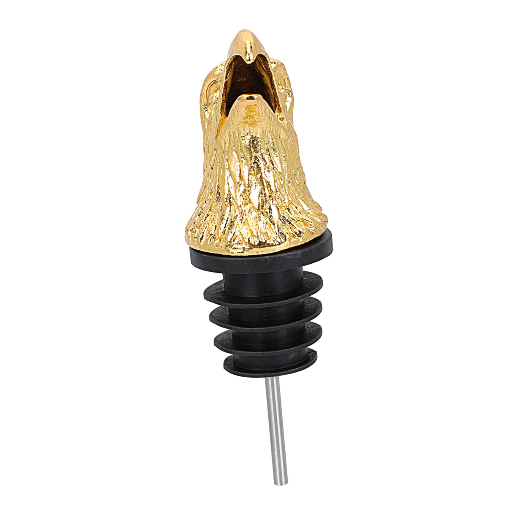 COLLBATH Eagle Pourer Wine Bottle Pourer Wine Aerator Dispenser Eagle Drop Pour Spout Wine Stopper Vacuum Wine Bottle Pour Tool Eagle Head Wine Stopper Beverage Dispenser Golden Zinc Alloy
