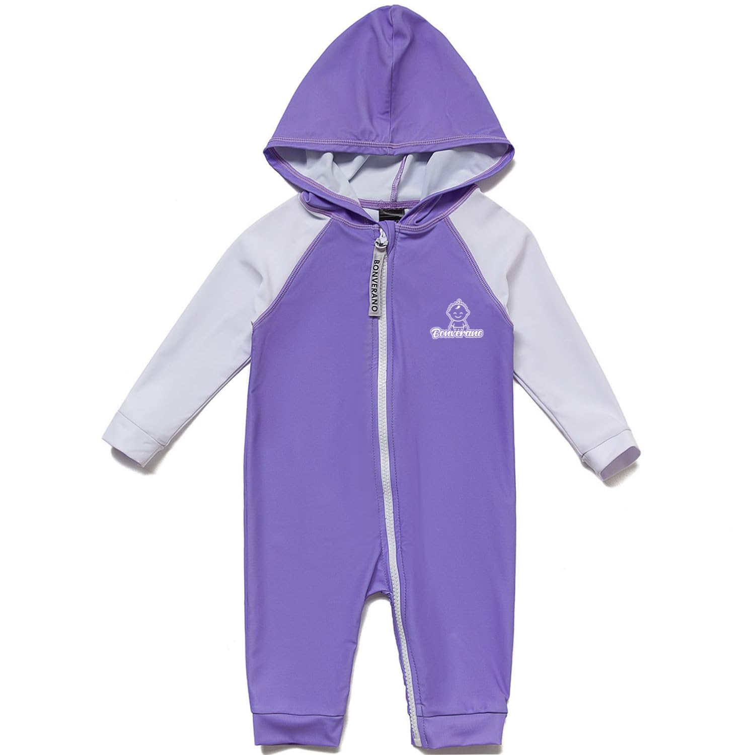 BONVERANO Badeanzug für Babys und Kleinkinder Mit Kapuze UV-Schutz 50+ Badebekleidung Mädchen/Jungen 0-4 Jahre