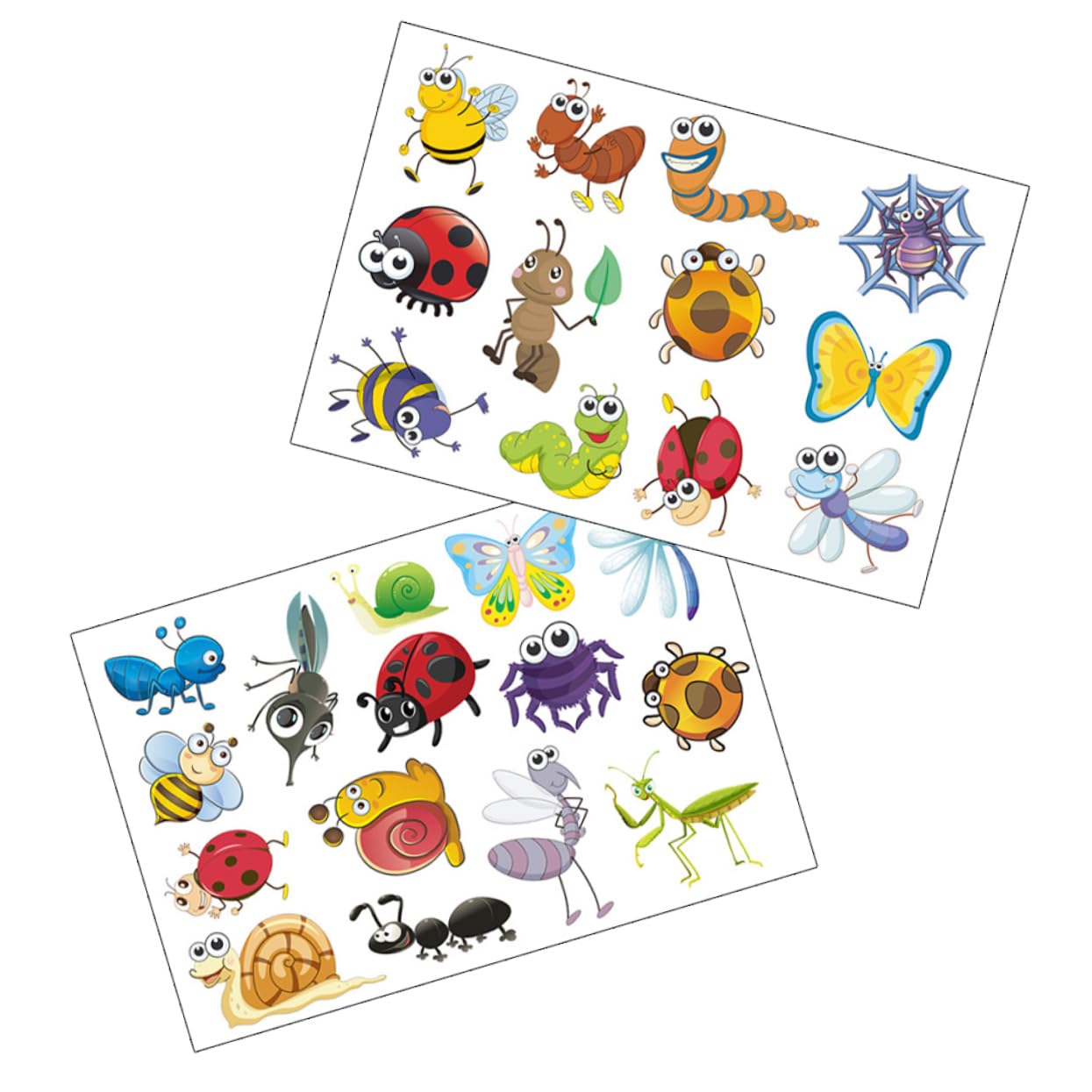 Zerodeko 5juegos Pegatinas Decorativas Estáticas Para Ventanas Diseño De Insectos y Animales Para Habitaciones Infantiles y Decoración De Interiores