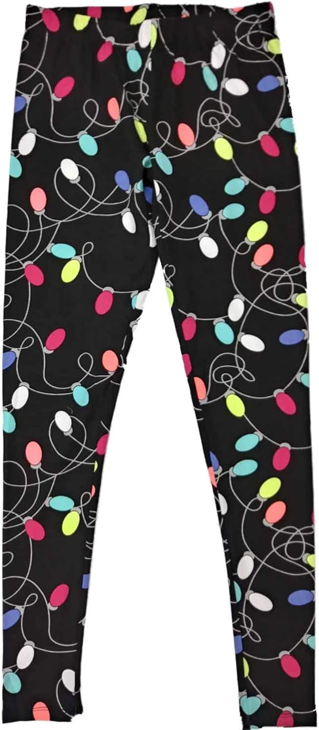 Amazon Com Nobo Womens Black Red Orange Yellow Blue Christmas Light Bulb Holiday Leggings Clothing Shoes Jewelry