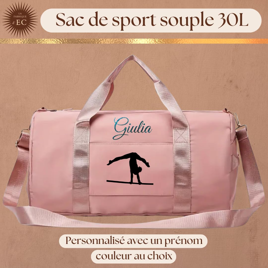 Sac de Sport Souple Rose 30L Gym La Fabrique d'EC