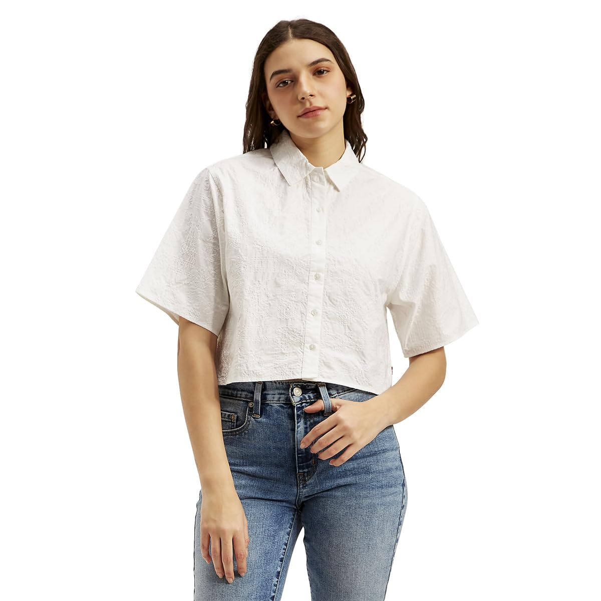 levi's Women's Textured Spread Collar Shirt-picture-32