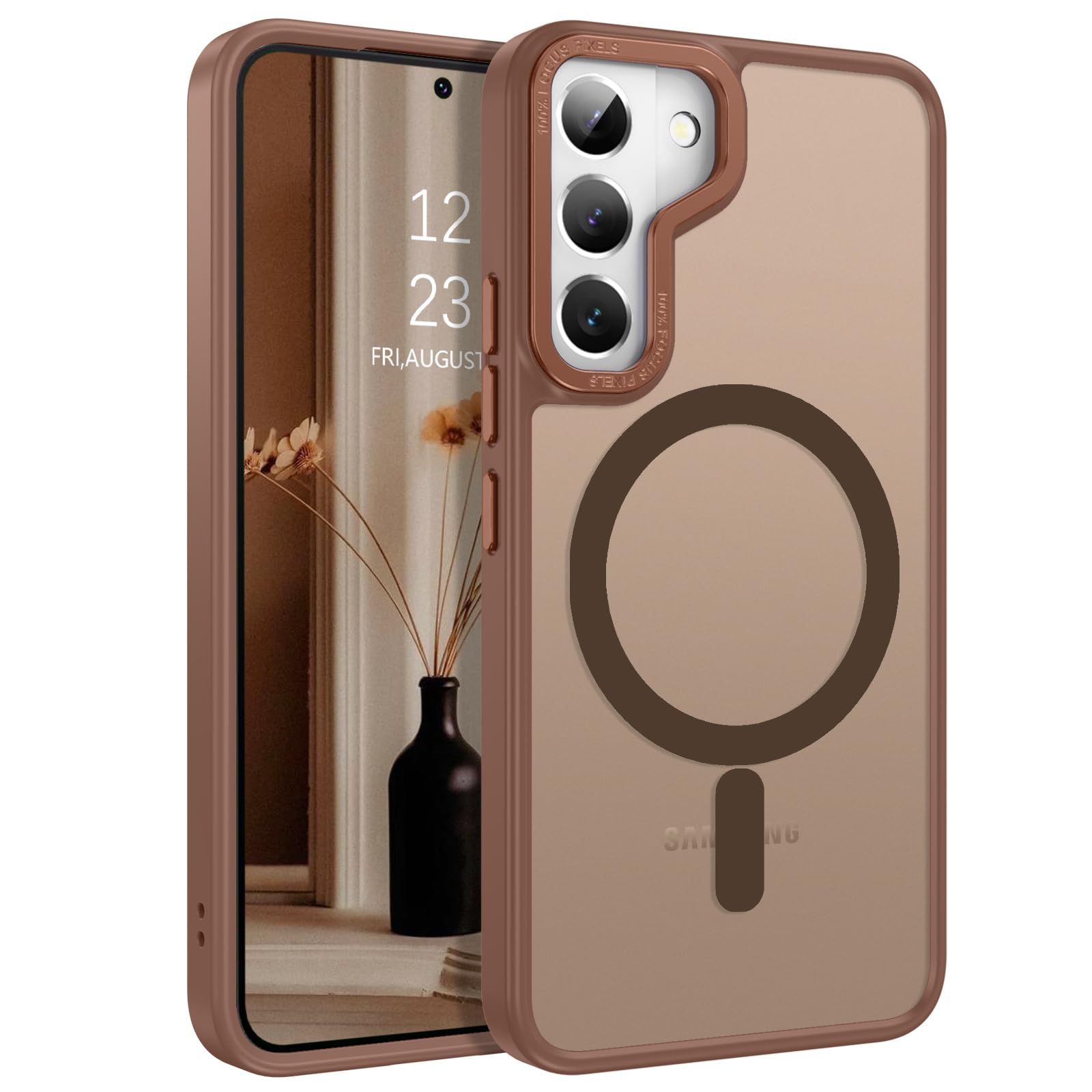 BENTOBEN for Samsung Galaxy S22 Case, Galaxy S22 Magnetic Case [Compatible with MagSafe] Translucent Matte Slim Shockproof Women Men Protective Case