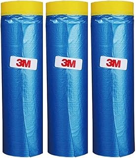 Plastic Sheeting Automotive Masking Tape - Multi Size Pack - No Residue Painters Plastic Drop Cloth for Painting - Plastic...