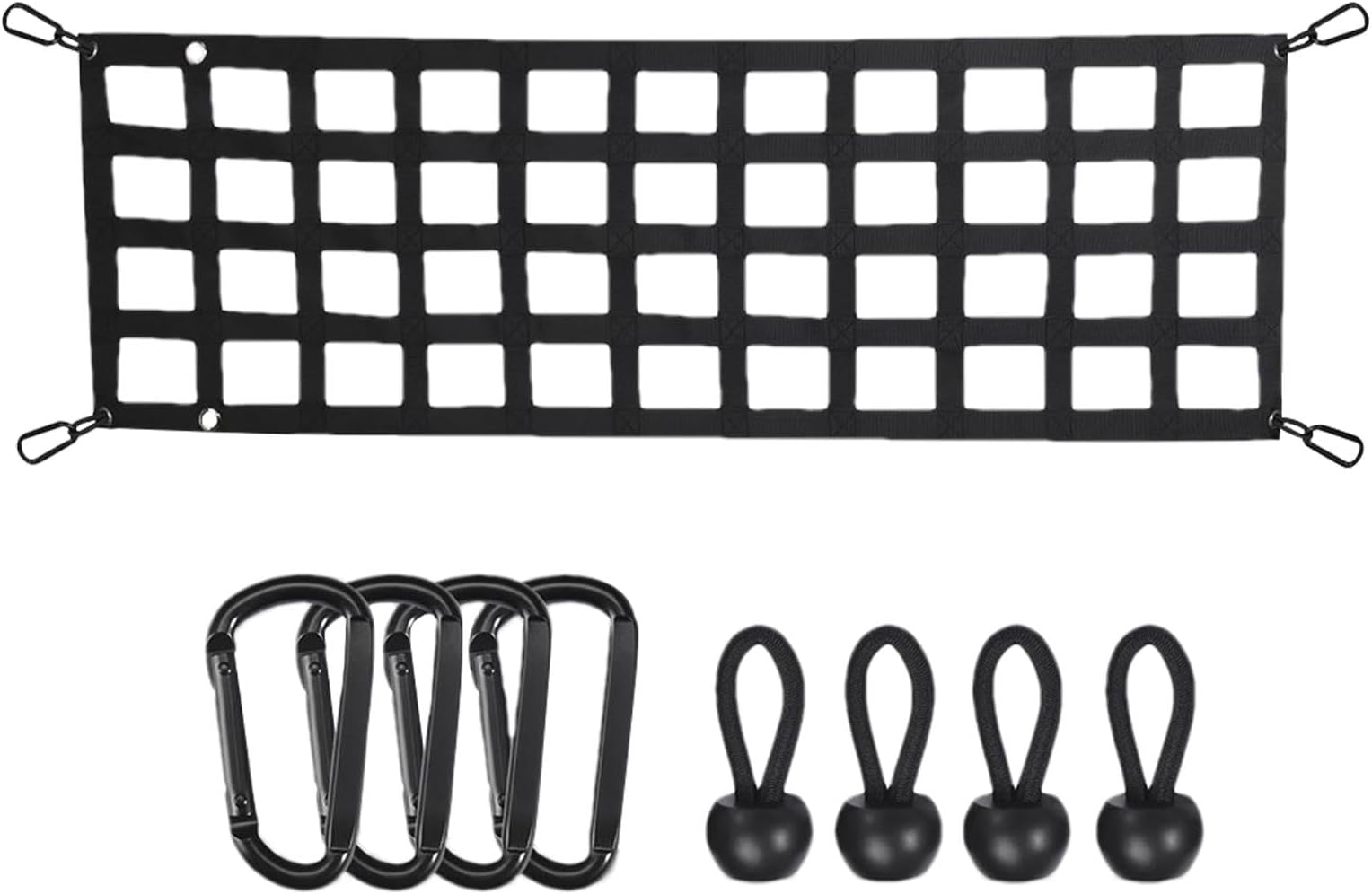 DNCG Tailgate Net, Truck Tailgate Net, Tailgate Cargo Net, UV-Protected Net Cargo Mesh for Truck Tailgate, Weatherproof Cargo Netting with Carabiner Hooks for Trucks, VT3WN3E78B60RIRL