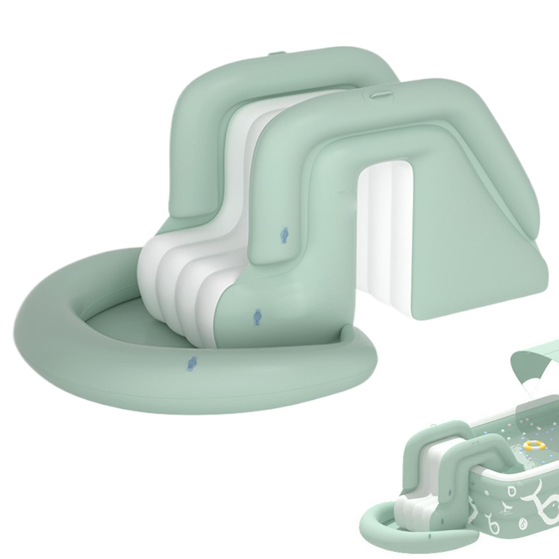 Toboggan gonflable piscine antidérapant en PVC contre glissades enfants