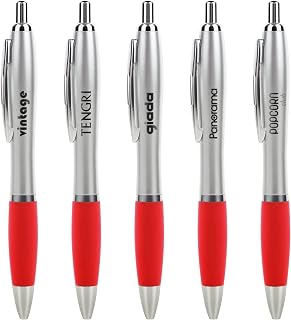 100 Pack Custom Pens-Retractable Ballpoint Pen-Click Pen -Free Personalization with Your Text Logo for Campaign Advertising