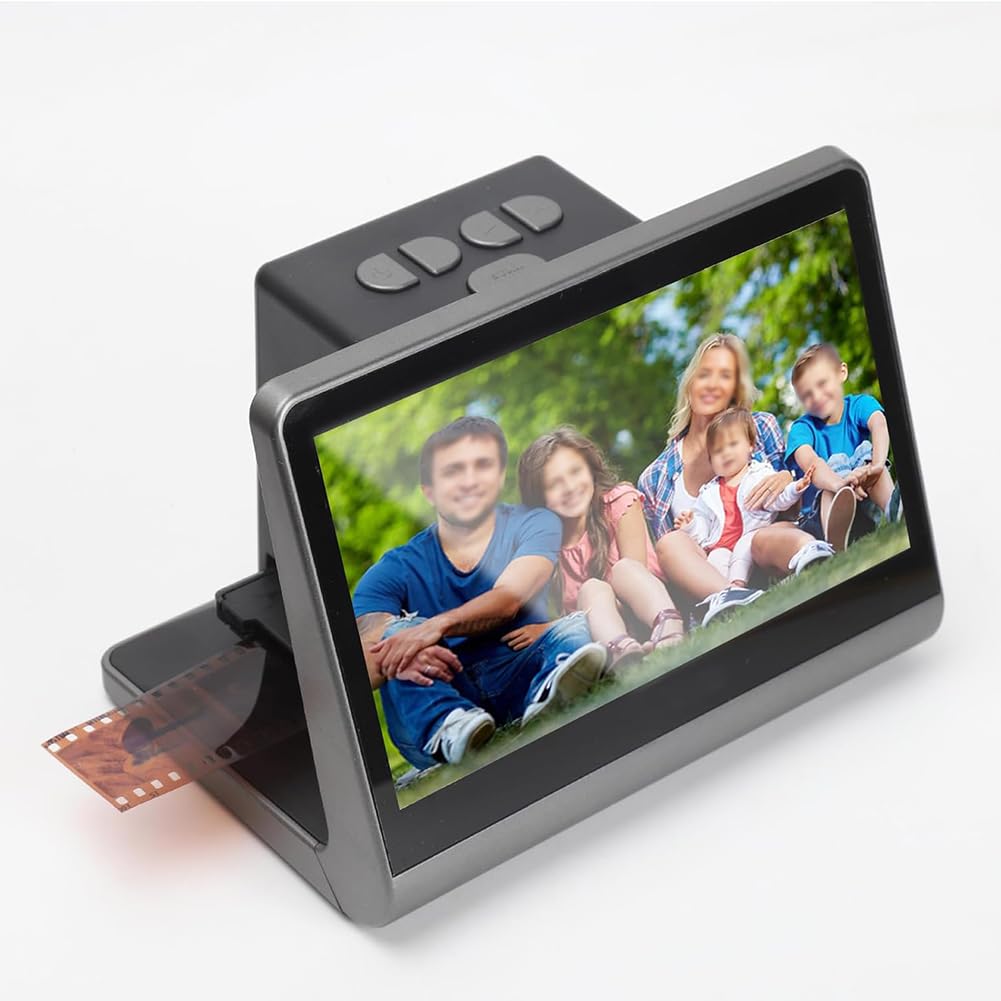 Scanner di Pellicola Digitale, Scanner di Pellicola E Diapositive da 48 MP, Scanner per Diapositive Film per Lo Schermo HD, Slide E Scanner Negativo Memoria Incorporata da 16 GB