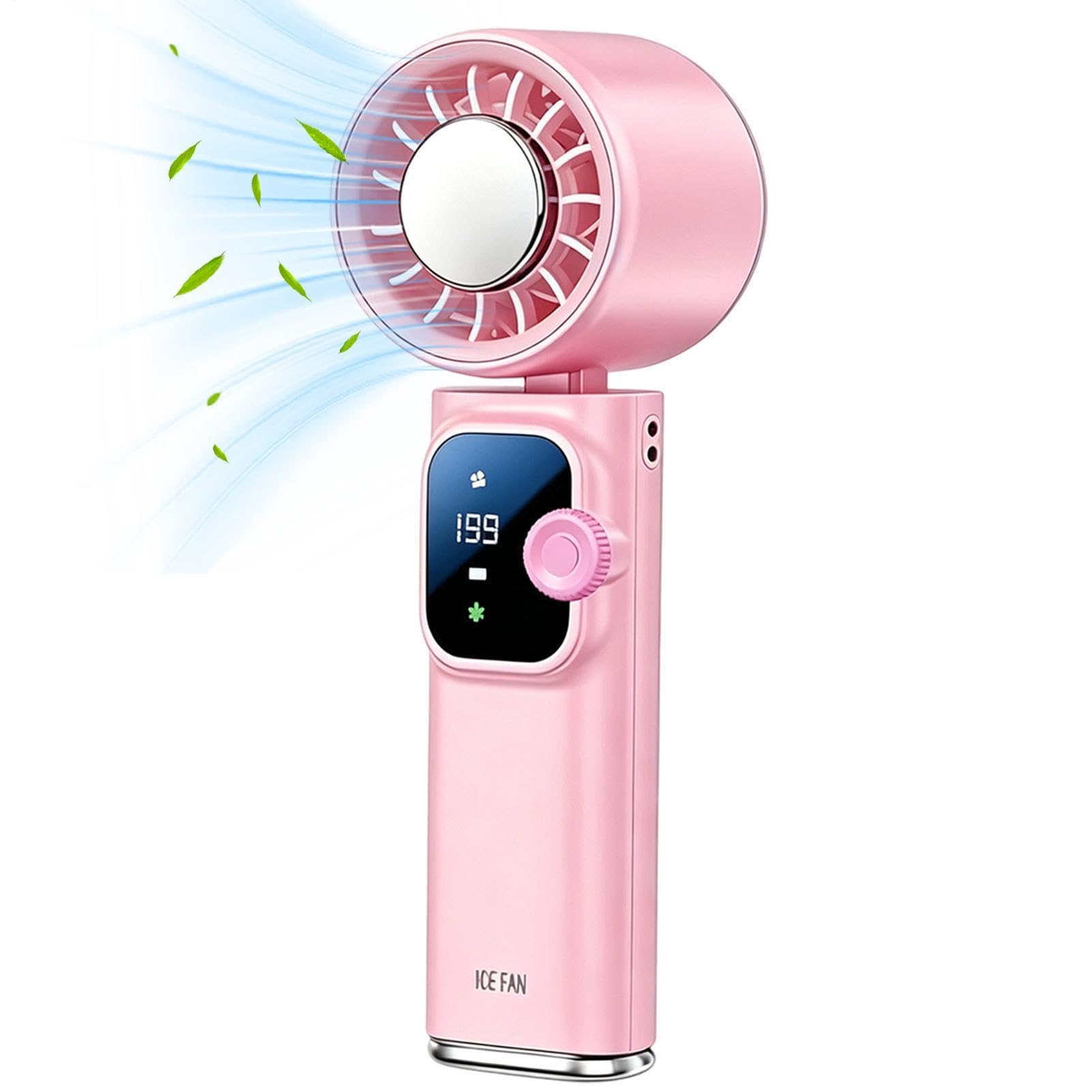 Ventilatore Personale 199 Velocità 4000mAh Ricaricabile A Basso Rumore | Ventilatore Tascabile Per Esterno Interno Casa Ufficio Viaggio Campeggio Vacanze Al Mare