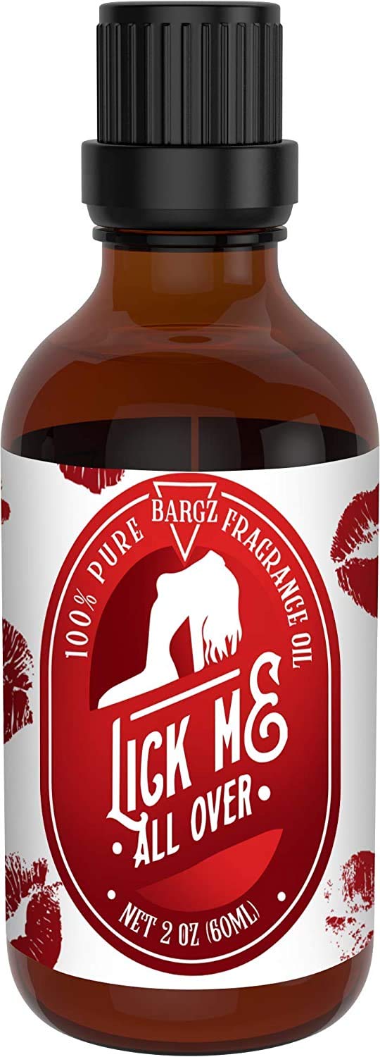 Bargz Lick Me All Over Perfume Oil, Exotic Fragrance, Lovely Raspberry And Melon Aromas With A Touch Of Vanilla - Flat Cap (4 OZ)