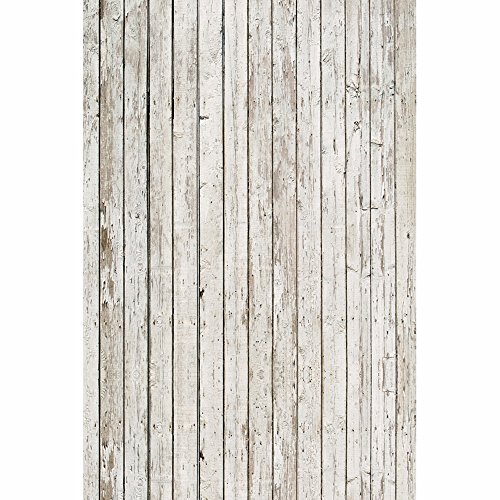 KonPon 3x5ft Grey Wood Backdrop for Photography Wooden Planks Backgrounds Woods Photo Props