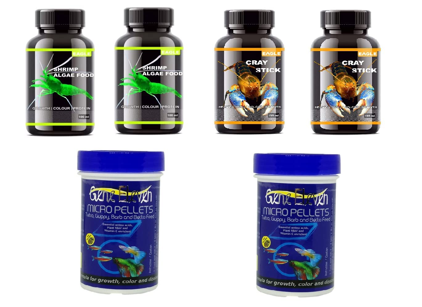 Eagle Shrimp 2pcs + Cray Stick 2pcs + Micro Pellet 30g 2pcs (6 in 1 Combo) for Guppy,Betta,Tetra,Tropical Fish Food Sold by RedBeaks (B0C4NZ4Z84) Amazon Price History, Amazon Price Tracker