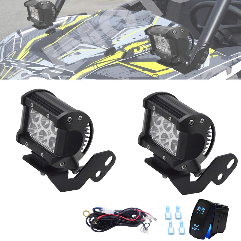 Buy 2pcs 4 Inch 18W RZR LED Spot Light Pods, with Rocker Switch Wiring