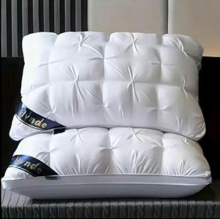 Deep Sleep Pillows 2 Pack – Hotel Quality Bed Pillows Queen Size for Sleeping, Neck Support for Side, Back & Stomach Sleepers, Soft Down Polyester Cover, Washable & Hypoallergenic