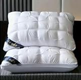 Deep Sleep Pillows 2 Pack – Hotel Quality Bed Pillows Queen Size for Sleeping&comma; Neck Support for Side&comma; Back & Stomach Sleepers&comma; Soft Down Polyester Cover&comma; Washable & Hypoallergenic