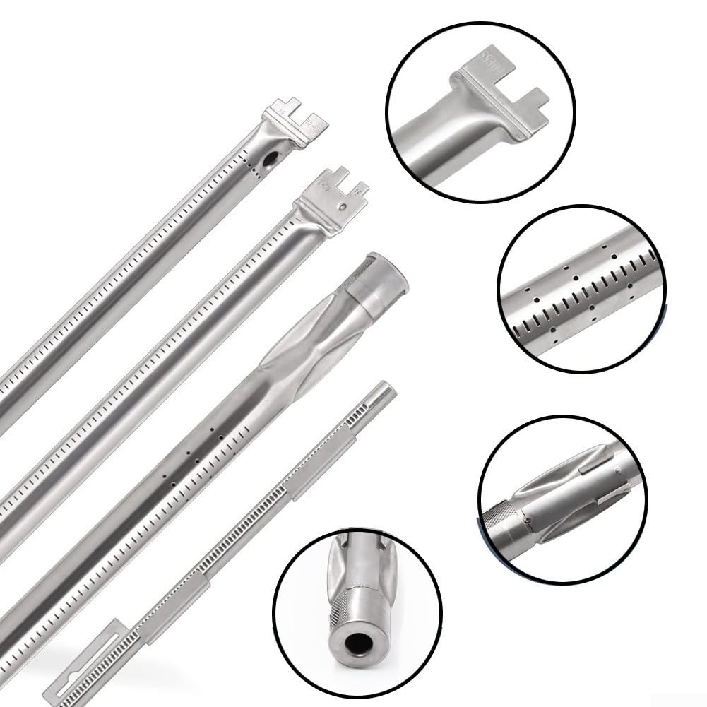 Bruciatore per griglia e per barre aromatizzanti, set per Weber, per Spirit e per Spirit II serie 300, modelli E310, E320, E330, S310, S320, S330, costruzione in metallo per una distribuzione uniforme