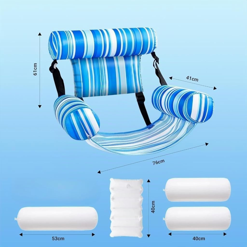 X2 Amaca Galleggiante per Piscina. Amaca da Piscina Gonfiabili. Resistenti Per Adulti, Perfetti Per Feste, Estate, Mare, Lago E Momenti Di Relax In Acqua.