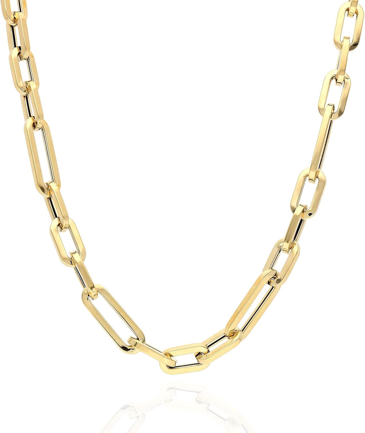 14K Yellow Gold 6.5mm Elongated Figaro 