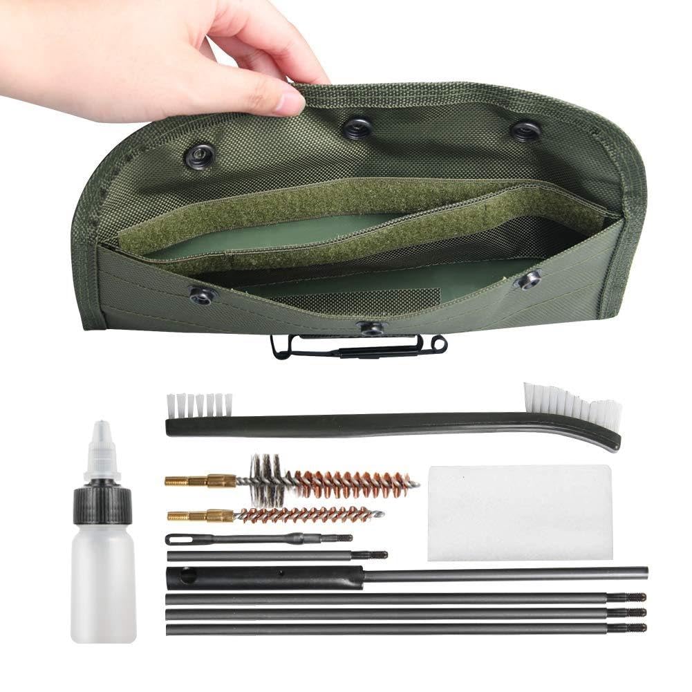 Rifle Gun Cleaning Kit Brushes Cleaner Set for .22Cal .223Cal 5.56mm .22LR, Universal for 20-25 Caliber Rifle Pistol Shotgun