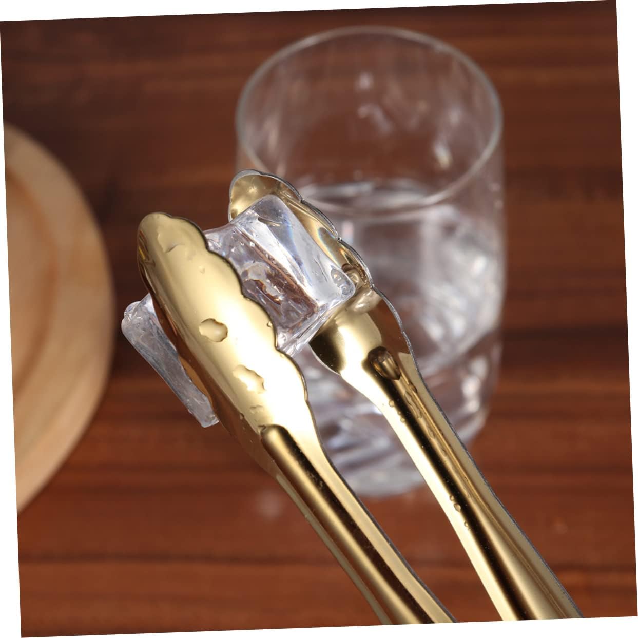 Cabilock 4pcs Stainless Steel Food Clip Serving Tongs Ice Cube Tongs Bread Clip for Party Home Bar