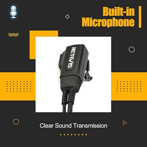 Miniatura 7 de Retevis RB48 - Radio bidireccional resistente (paquete de 6) con auriculares acústicos encubiertos (paquete de 6), walkie talkie impermeable,