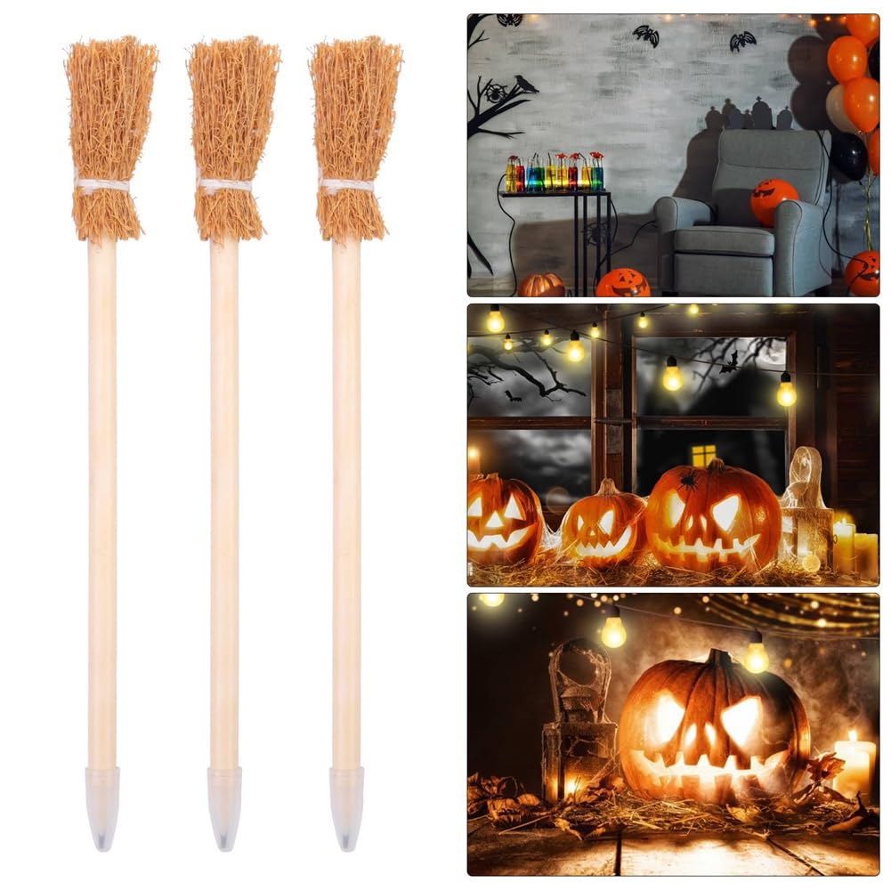 240 Stück Hexenbesen Bleistifte für Halloween Besenstiel Kugelschreiber Bleistifte Halloween Party Favors Hexenbesen Prop Schreiben