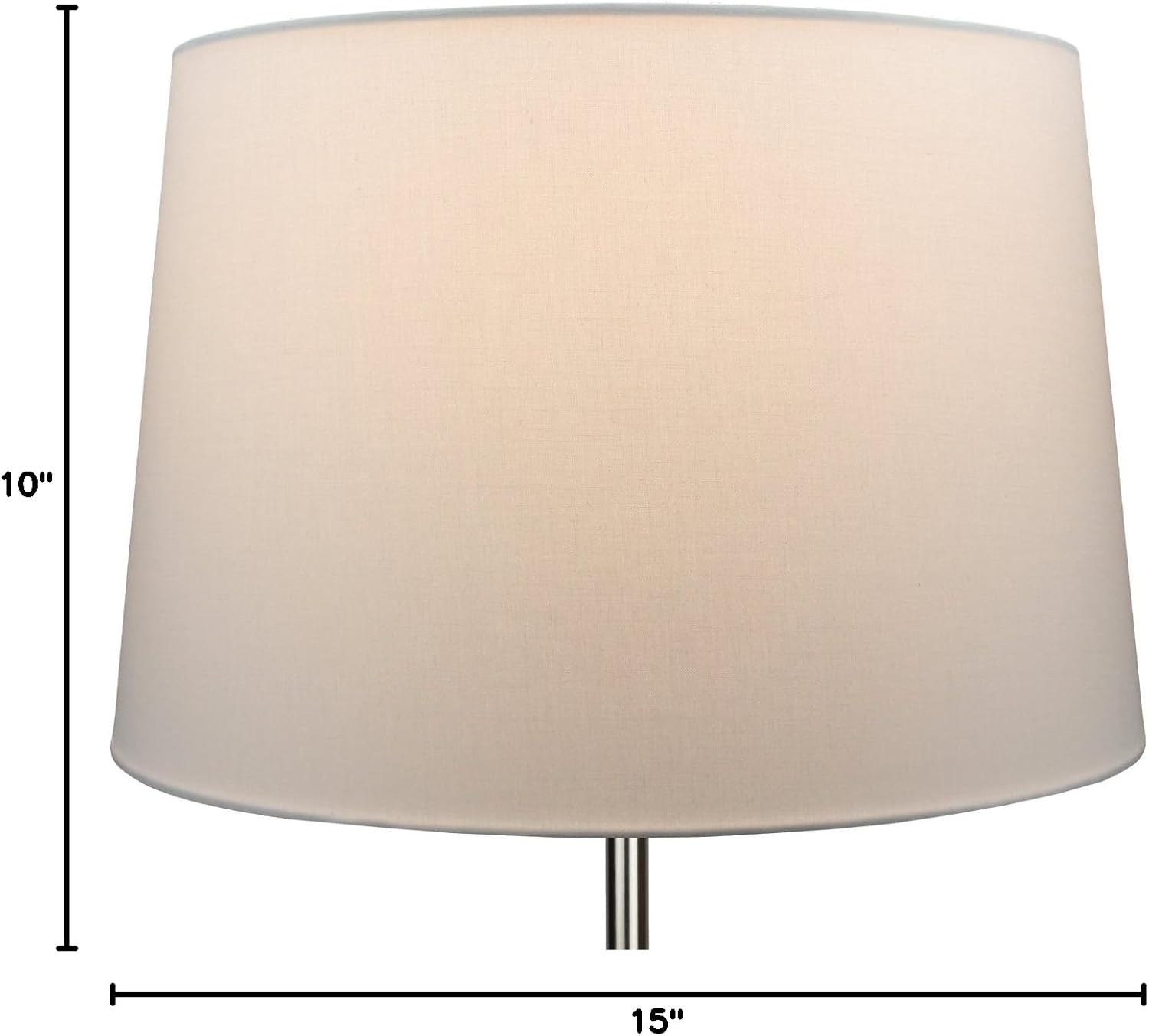 FenchelShades.com Lampshade 13" Top Diameter x 15" Bottom Diameter x 10" Slant Height with Washer (Spider) Attachment for Lamps with a Harp (Linen White)