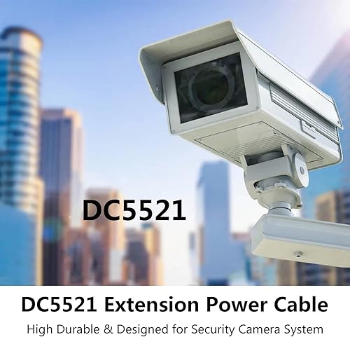 Miniatura 5 de Cable de extensión de alimentación de 3.3 pies CC de 12 V, ángulo recto de 90 grados, 0.217 in x 0.083 in, enchufe adaptador de corriente macho a