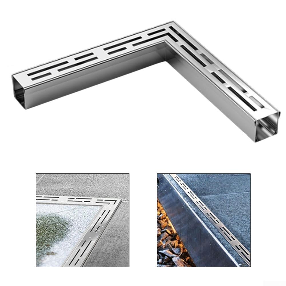 Canal de drenaje de acero inoxidable: canal de drenaje delgado para espacios reducidos, solución de drenaje perfecta para cocinas, baños y uso al aire libre.