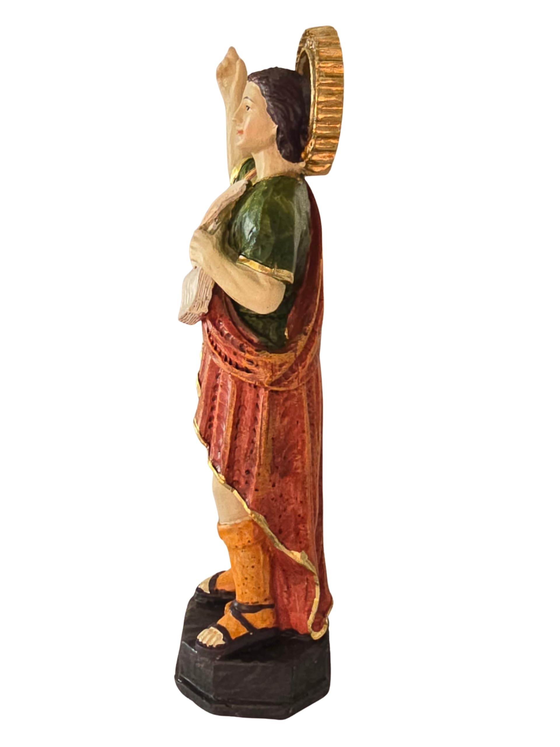 DRW Figura de San Pancracio de Resina Pintado a Mano 20 cm