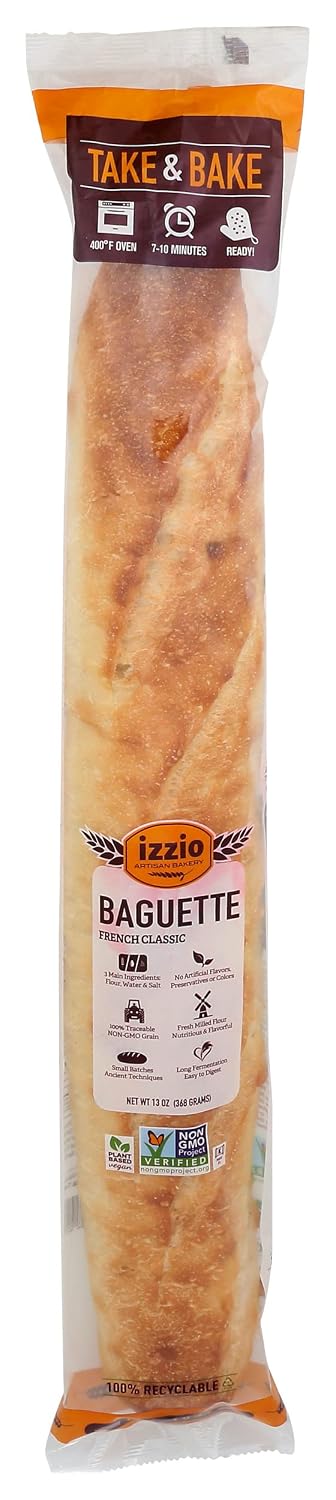 IZZIO ARTISAN BAKERY Take and Bake Classic French Baguette, 13 OZ