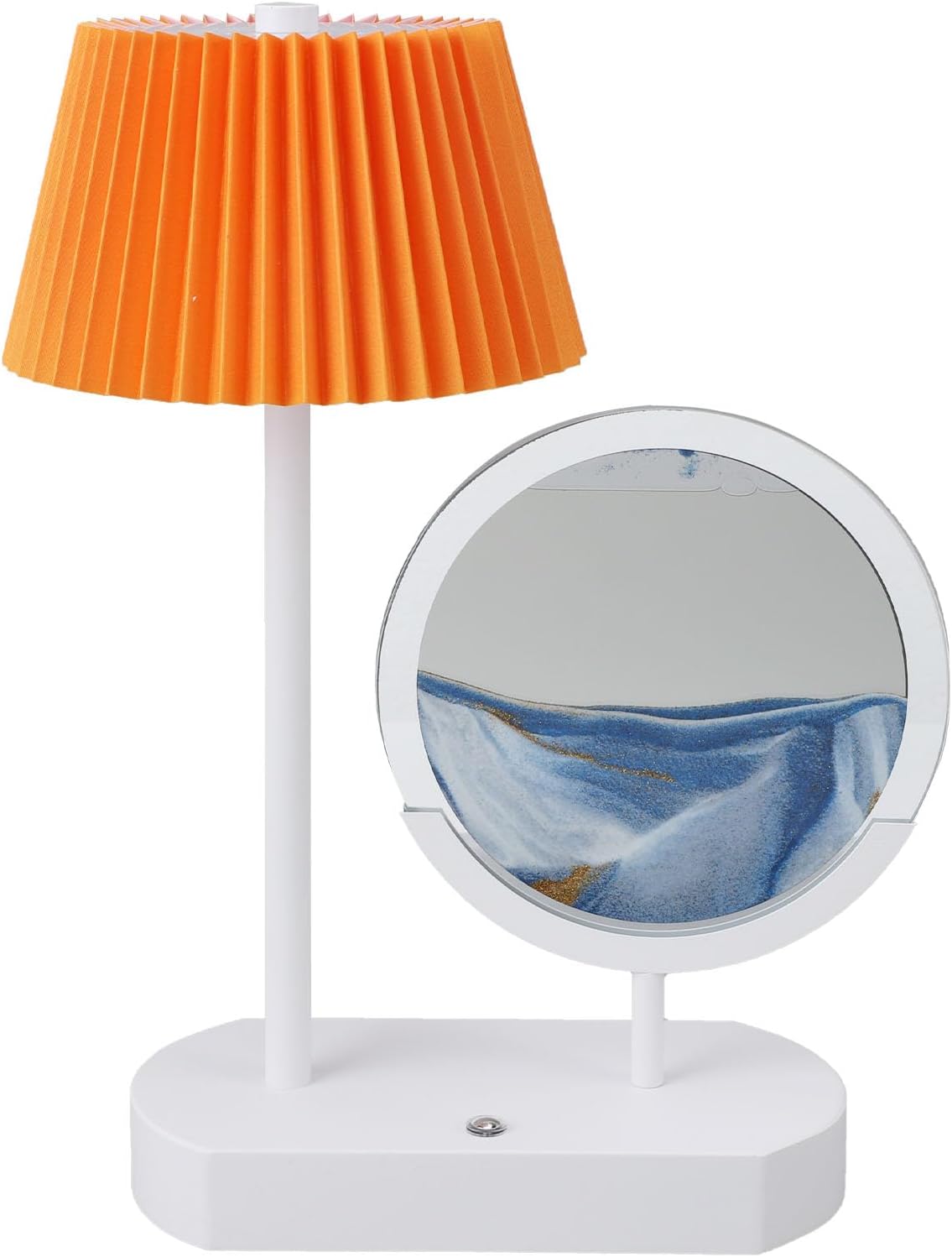 Moving Sand Art Desk Lamp, 2000mAh Creative Cordless Touch Control Stepless Dimming 3 Color Brightness Adjustment Quicksand Lamp for Home Bedroom Office Living Room