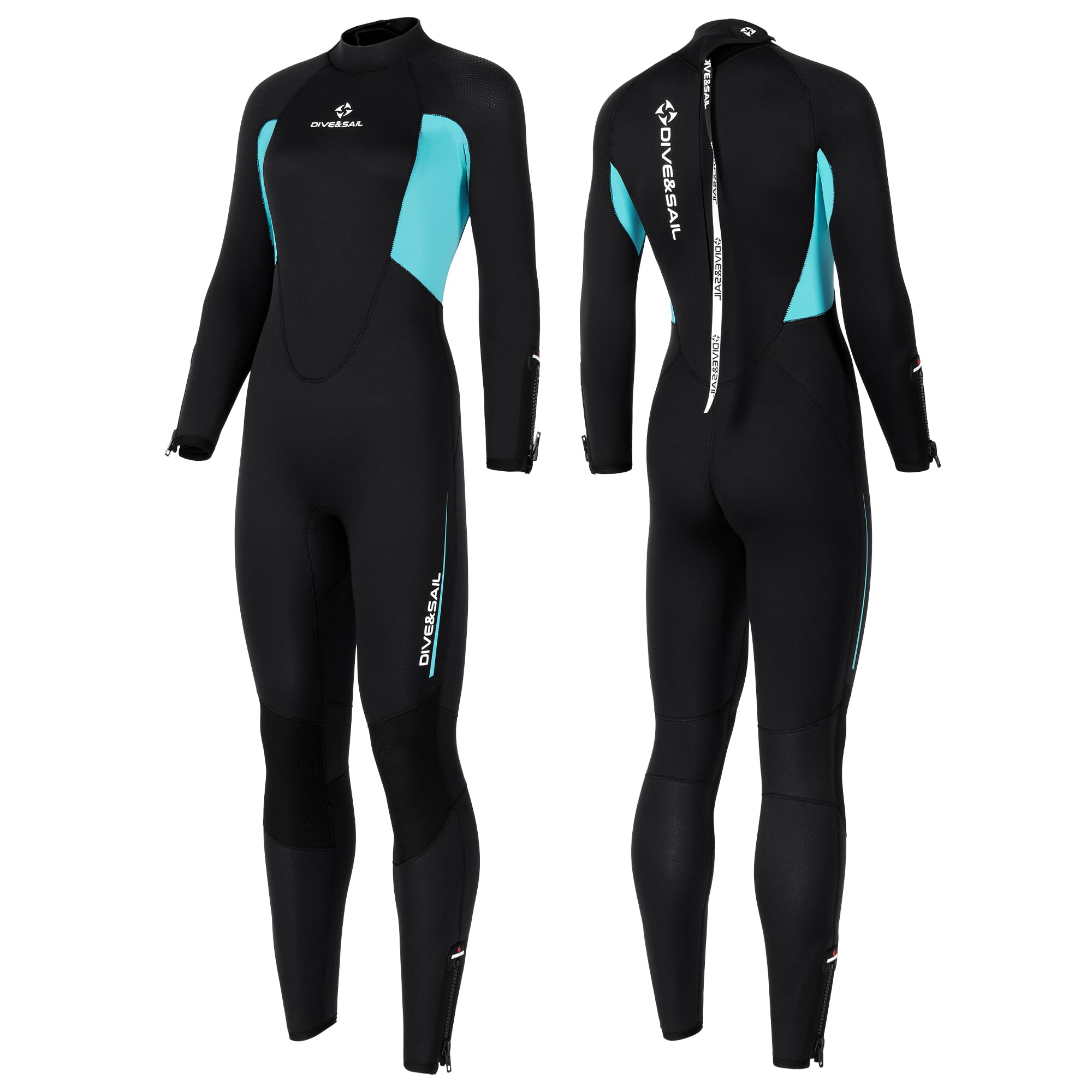 Wetsuit Womens Full Wetsuit 5mm Neoprene Diving Suit Thicken Back Zip Long Sleeve Keep Warm for Scuba Surfing Diving Snorkeling Water Sports 2XL Size