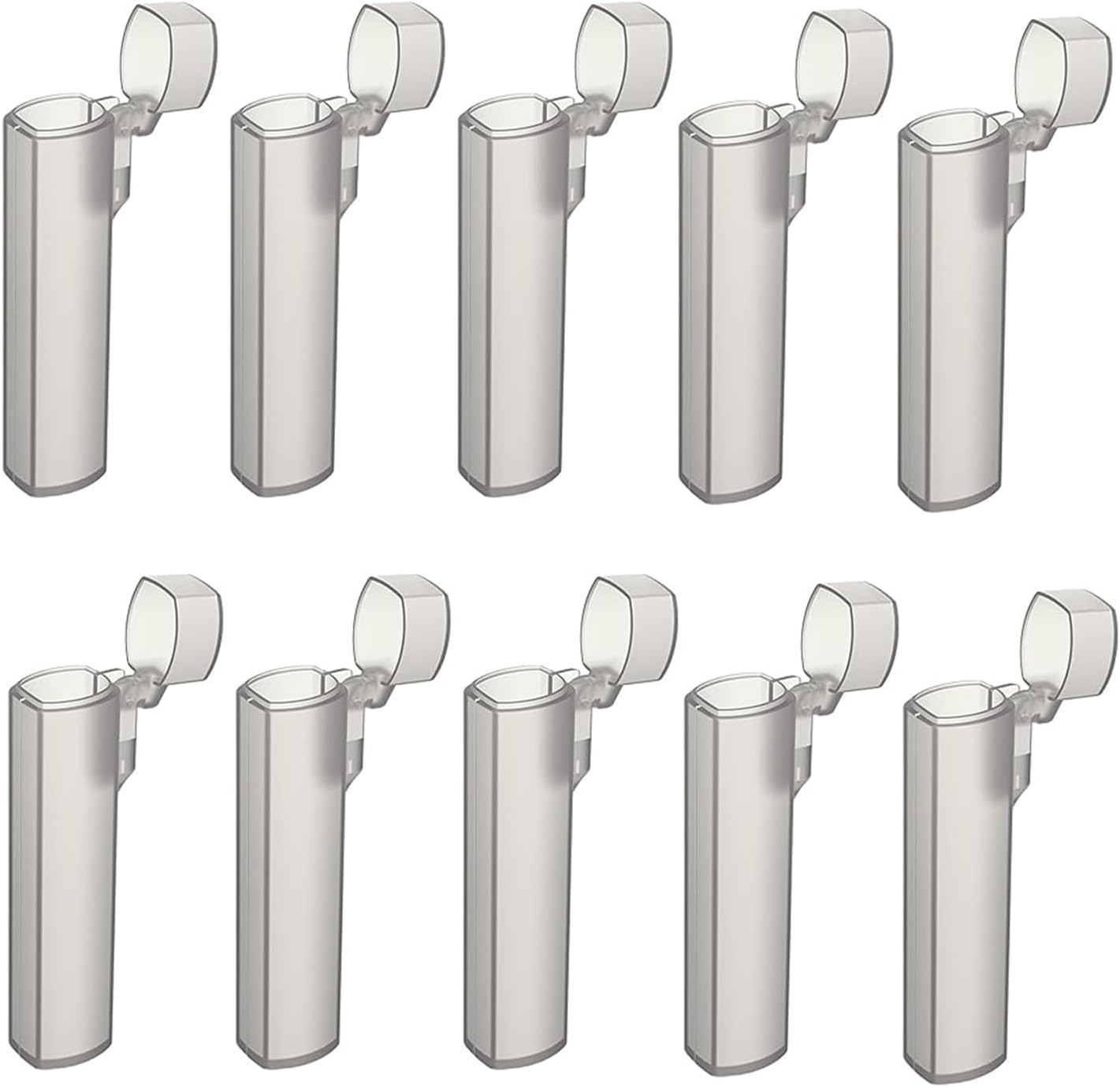 10 Pack Toothpick Holder Dispenser Mini Portable, Clear Push-Pop Button, Travel Pocket Purse Size, for Household Car Outdoor Camping