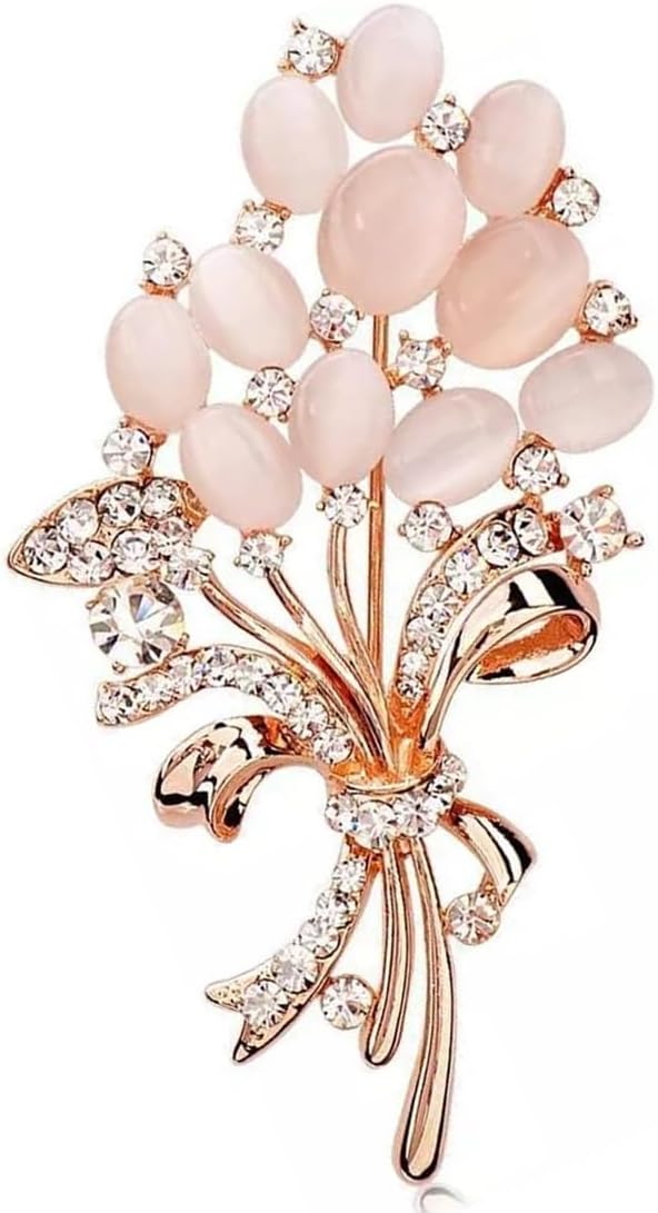 YouBella Jewellery Latest Crystal Unisex Floral Shape Brooch for Women/Girls/Men