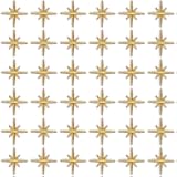 CABODYALS 100Pcs Gold Star Embroidered Patches Eight Pointed Star Celestial Iron on Patch Solid Sew on Repair Badge Ornamental Cloth Patches for Sewing Making Clothing Jeans Shirt Bag Christmas Supply