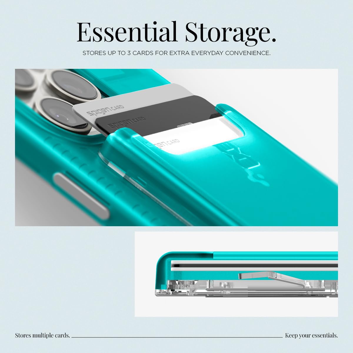 Spigen Classic C1 MagFit Porte-Cartes Magnétique Compatible avec l'iPhone 17/16/15, Autres appareils MagSafe et la série Google Pixel 10 avec PixelSnap
